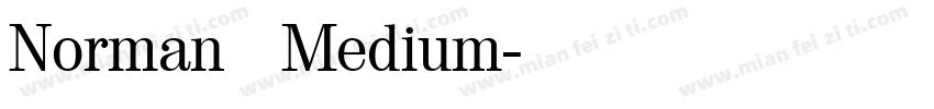 Norman   Medium字体转换